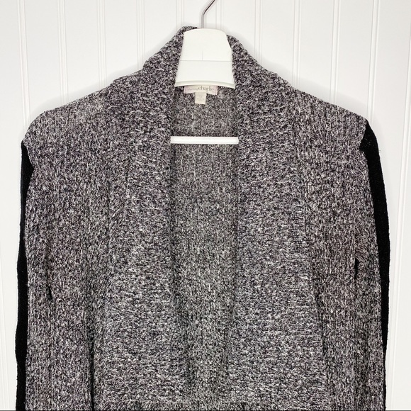 CHARMING CHARLIE Marled Draped Open Front Cardigan Sweater S - Picture 2 of 11